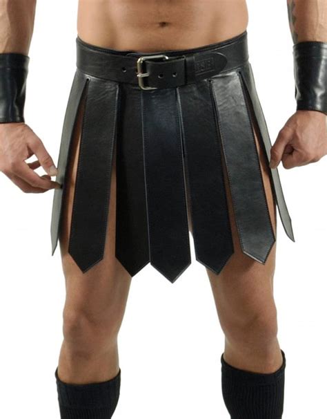 Get Ready to Rule with our Leather Gladiator Kilt